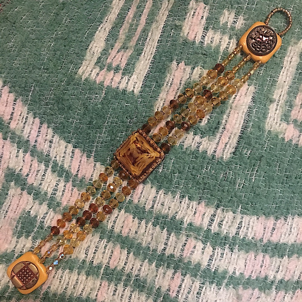 Glass Amber Bracelet